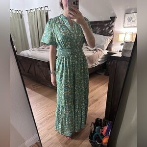 Floral Green Dress